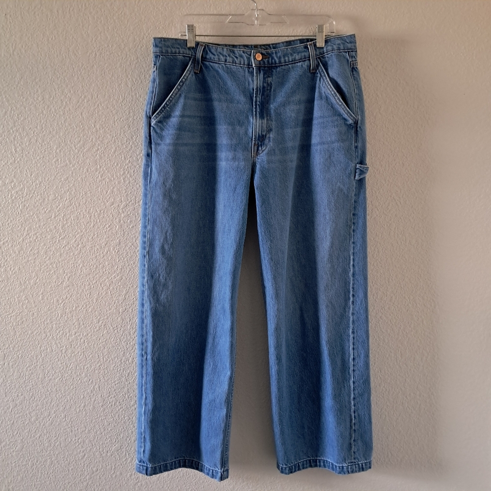 Mother Snacks The Fun Dip Jeans Utility Puddle 90s Carpenter Size 32